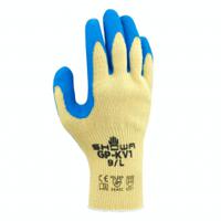 sho320 Showa GP-KV1 Yellow Kevlar Puncture & Tear Resistant Gloves, Size 9, Latex Coating