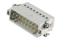 c146-10a016-002-4 Amphenol Industrial Heavy Duty Power Connector Insert, 16A, Male, Heavy Mate C146 Series, 16 Contacts