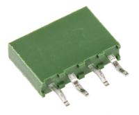 215297-4 TE Connectivity AMPMODU HV100 Series Straight Through Hole Mount PCB Socket, 4-Contact, 1-Row, 2.54mm Pitch, Solder