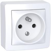 alb62272p Schneider Electric White 1 Gang Plug Socket, 2 Poles, 16A, Type E - French, Indoor Use