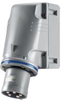 2406393t Scame IP44 Blue Wall Mount 2P + E Industrial Power Plug, Rated At 63A, 230 V