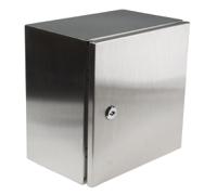 842-8370 RS PRO 304 Stainless Steel Wall Box, IP66, 300 mm x 300 mm x 200mm