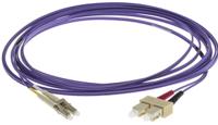 536-6743 RS PRO LC to SC Duplex Multi Mode OM3 Fibre Optic Cable, 50/125μm, Purple, 5m