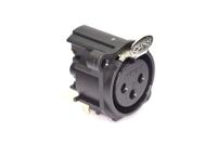 ac3fah-au-pre Amphenol Industrial Chassis Mount XLR Connector, Horizontal, Female, IP40, 133 V, 3 Way, Gold over Nickel Plating