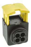 1-1418390-1 TE Connectivity, HDSCS Automotive Connector Socket Black Cable Mount 4 Way