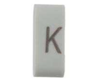 531-07871-hobs85-pvc-wh HellermannTyton HODS85 Slide On Cable Markers, Black on White, Pre-printed "K", 1.8 → 6.3mm Cable, 531-07871
