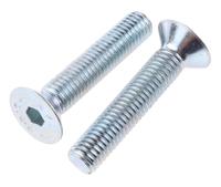 822-9280 RS PRO Bright Zinc Plated Steel Hex Socket Countersunk Screw, DIN 7991, M10 x 50mm