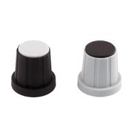 dcn150-006-black005 Sifam 18.5mm Black Potentiometer Knob for 14mm Shaft D Shaped, DCN150 006 BLACK/005