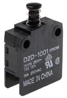 d2d-1001 Omron Door Micro Switch, Plunger, SPST 16 A @ 250 V ac, -25 → +85°C