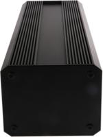 188-1272 RS PRO Black Extruded Aluminium Heat Sink Case, IP40, Black Lid, 400 x 100 x 130mm