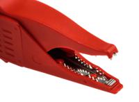669575-22 Staubli Crocodile Clip 4 mm Connection, Brass Contact, 32A, Red