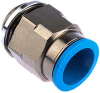 qs-g12-16 Festo QS Series Straight Threaded Adaptor, G 1/2 Male to Push In 16 mm, Threaded-to-Tube Connection Style, 186105
