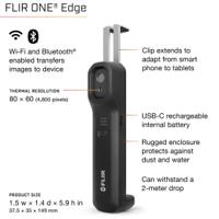 flir-one-edge FLIR ONE EDGE Thermal Imaging Camera, -20 → 120 °C, 80 x 60pixel Detector Resolution