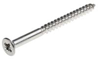 483-3163 RS PRO Pozidriv Countersunk Stainless Steel Wood Screw, A2 304, 4mm Thread, 50mm Length