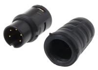 en3c5mx Switchcraft Circular Connector, 5 Contacts, Cable, Standard Connector, Plug, Male, IP68, IP69K, EN3 Series