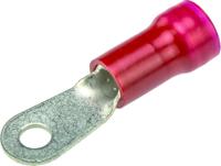 52041 TE Connectivity, PLASTI-GRIP Insulated Ring Terminal, M4 (#8) Stud Size, 6.6mm² to 10.5mm² Wire Size, Red