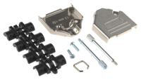 mhdtzk15-k MH Connectors MHDTZK Series Zinc D Sub Backshell, 15 Way, Strain Relief