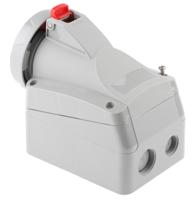 5-553-58 Legrand, P17 Tempra Pro IP66, IP67 Red Wall Mount 3P + E Industrial Power Socket, Rated At 16A, 415 V
