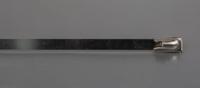 159-5357 RS PRO Cable Tie, Ball Lock, 200mm x 4.6 mm, Metallic 316 Stainless Steel, Pk-100