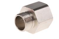 623-906 RS PRO Thread Converter, Conduit Fitting, 9mm Nominal Size, PG9 → M20, Brass, Silver