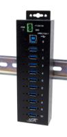 ex-1580shmvs Exsys 10 Port USB 3.2  Hub, Terminal Connector Powered, 198 x 55 x 30mm
