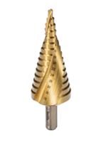 d-41872 Makita 3-Piece Step Drill Bit Set for Metal, 32mm Max, 4mm Min, Titanium-Nitride (Coated) Bits