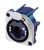 ne8fbh Neutrik etherCON Series Female RJ45 Connector, PCB Mount, Cat6 Right Angle 8P -Way