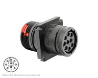 cl1r2101 Souriau Sunbank by Eaton Circular Connector, 9 Contacts, Flange, Standard Connector, Plug, Female, IP68, Clipper Series