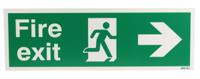 763-1935 Plastic FIRE EXIT, Fire Exit, English, Exit Sign