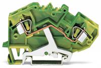 782-607 WAGO 2-Way DIN Rail Earth Terminal Block, 6mm², 10 AWG Wire, Cage Clamp, Polyamide Housing