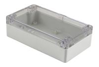 1554jl2gycl Hammond 1554 Series Polycarbonate Enclosure, IP68, Clear Lid, 6.3 x 3.5 x 1.8in