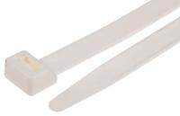 811-1760 RS PRO Cable Tie, Flame Retardant, 380mm x 12.7 mm, Natural Nylon, Pk-50