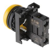 78639217-m22-l-ym22-am22-led-w Eaton, RMQ Titan M22, Flush Mount, Rear, Surface Mount Yellow LED Indicator, 22mm Cutout, IP69K, Round, 12 → 30V