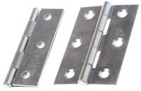 436-5070 RS PRO Steel Butt Hinge, Screw Fixing, 75mm x 49mm x 1.4mm