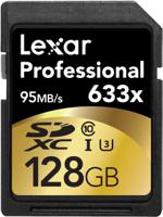 lsd128cbeu633 Lexar 128 GB SDXC SD Card, Class 10, UHS-1 U3