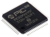 pic32mx695f512h-80ipt Microchip, 32 bit PIC Microcontroller, 80 MHz, 512kB FLASH, 64-Pin TQFP