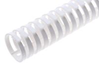 164-41008-heladuct-flex40-pp-wh HellermannTyton HelaDuct Flex40 White Slotted Flexible Panel Trunking - Flexible Slot, W45 mm x D48mm, L0.5m,