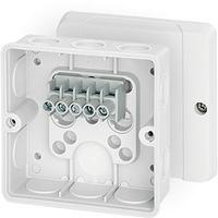 de-9346 HENSEL DE Series White Polycarbonate Junction Box, IP55, 55 x 98 x 98mm