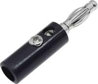 208-0269 RS PRO Black Male Banana Plug, 4 mm Connector, 32A, 30V, Nickel Plating
