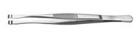 136-9801 RS PRO 120 mm, Stainless Steel, Grooved; Cylindrical, Tweezers