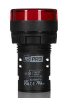 271-7486 RS PRO, Panel Mount Red LED Pilot Light, 22mm Cutout, IP65, Round, 12V ac/dc
