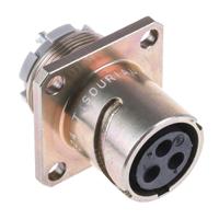 84011172 Souriau Sunbank by Eaton Circular Connector, 3 Contacts, Panel, Standard Connector, Socket, Female, IP65, 840 Series