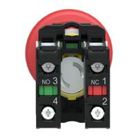 xb5at845 Schneider Electric Harmony XB5 Series Pull Release Emergency Stop Push Button, Panel Mount, 22mm Cutout, SPDT, IP66,