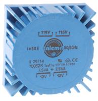 70052k Nuvotem Talema 115 V ac, 230 V ac, 2 x 12V ac Toroidal Transformer, 15VA 2 Output