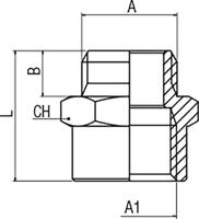 176-0996 RS PRO Brass Pipe Fitting, Straight Threaded Reducer, Male BSPP 1/8in to Female BSPP 1/8in