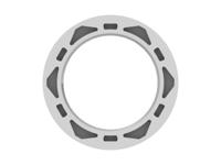 1sng607016r0000 Light Grey UL 94 V2 PA 6 Cable Gland Locknut, M40 Thread