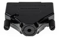 mhdtzk25-bk-ra-pc-bk-k MH Connectors MHDTZK-BK Series Zinc D Sub Backshell, 25 Way, Strain Relief