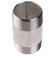 499-3287 RS PRO Stainless Steel Pipe Fitting, Straight Circular Barrel Nipple, Male R 1-1/2in x Male R 1-1/2in