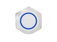av1210e724r04 TE Connectivity AV12 Series Illuminated Push Button Switch, Momentary, Threaded, 9mm Cutout, SPST, Blue LED, 24V, IP67