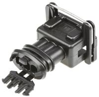 282191-1 TE Connectivity, Junior Power Timer Automotive Connector Socket Black Cable Mount 3 Way
